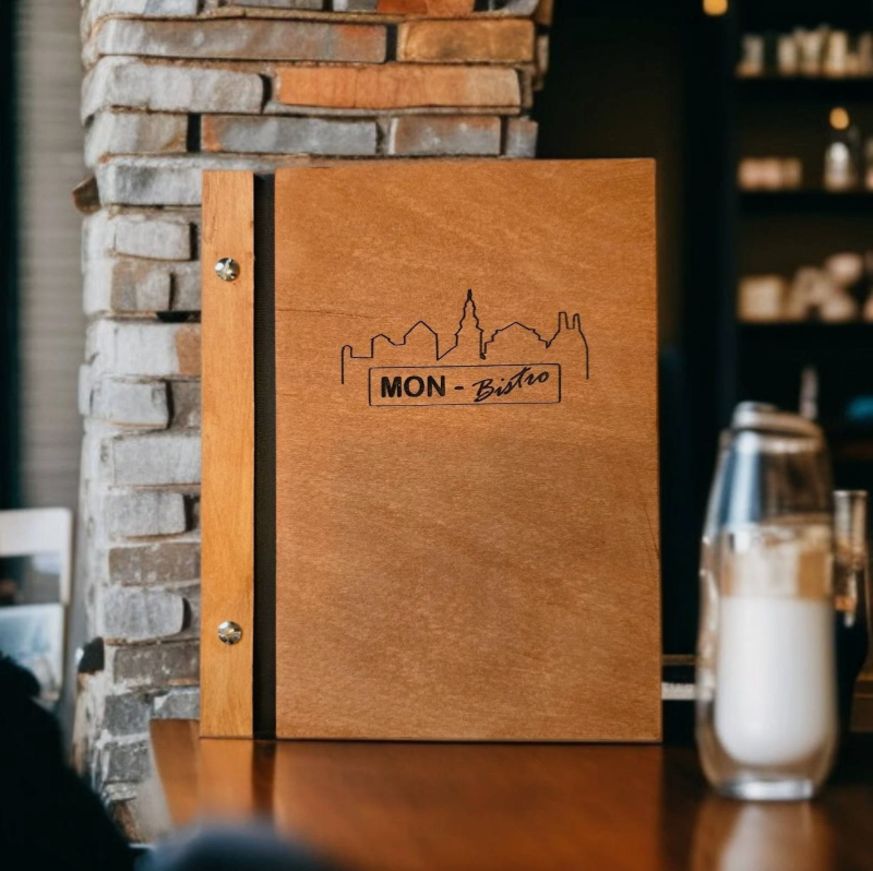 Speisekarte aus Holz A5